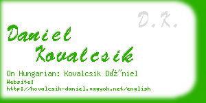 daniel kovalcsik business card